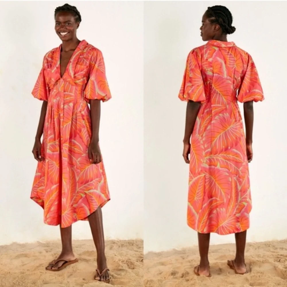 Farm Rio Bright Forest Midi Dress